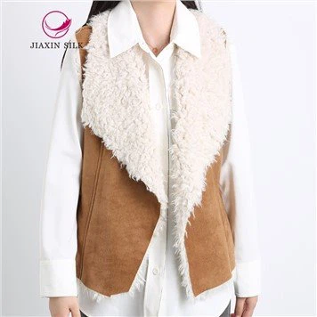 Vest tas-Suede Kannella B'Innittjat tad-Dahar